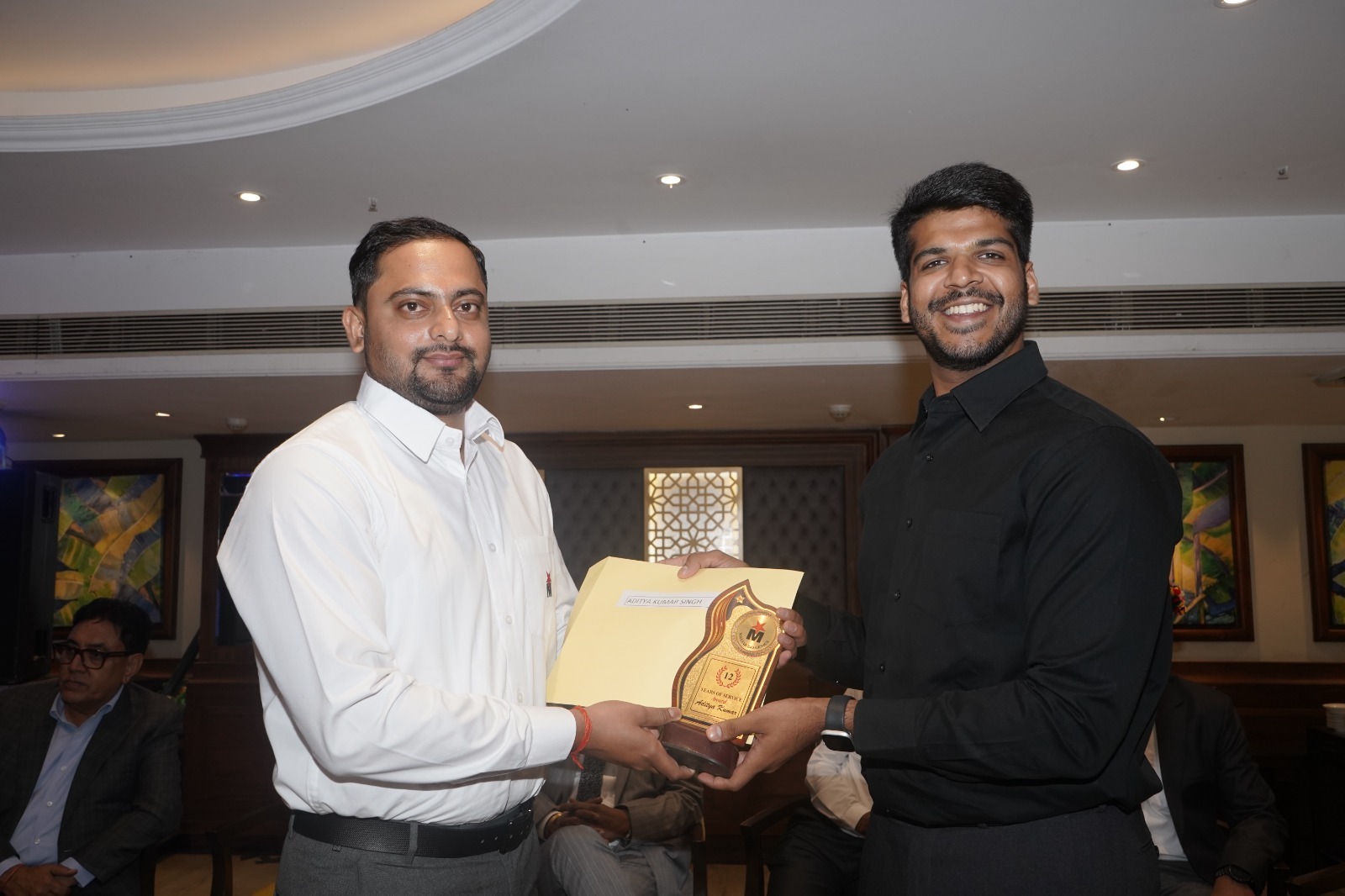 Years-of-service award presentation to Aditya Kumar Singh